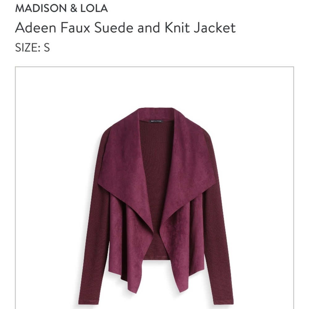 Madison & Lola Faux Suede & Knit Jacket